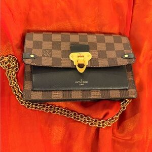 Louis Vuitton Checkered Brown and Black Crossbody Bag